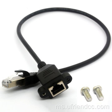 CAT6/RJ45 Skru Panel Mount Ethernet Rangkaian Extension Cable